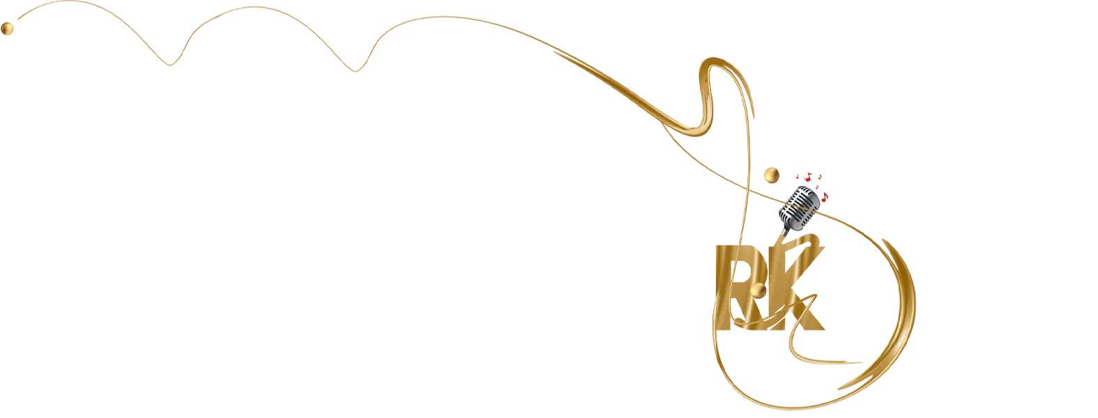 Regional karaoke gold logo icon in black background