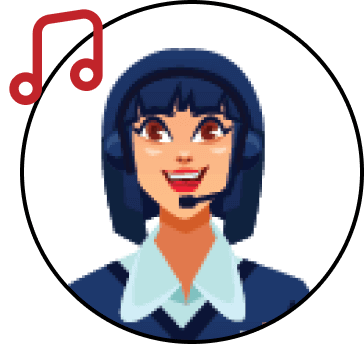 Blue hair girl with headphone